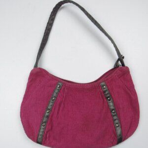 L.E.I Y2K Pink Purse Crescent Corduroy Shoulder Zipper Closure Bag